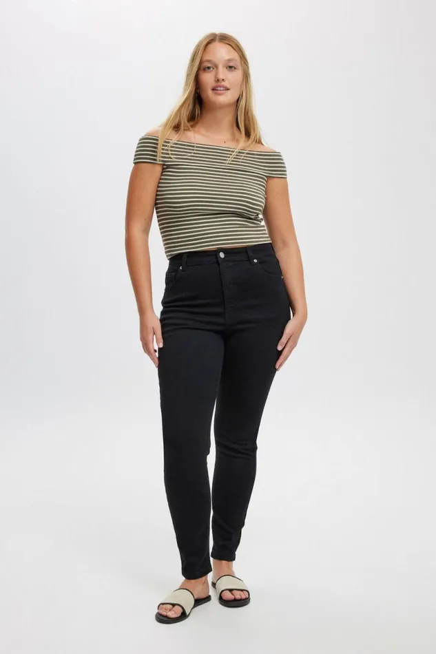 Cotton On Jeans High Rise Skinny Jean Black 8211 Women