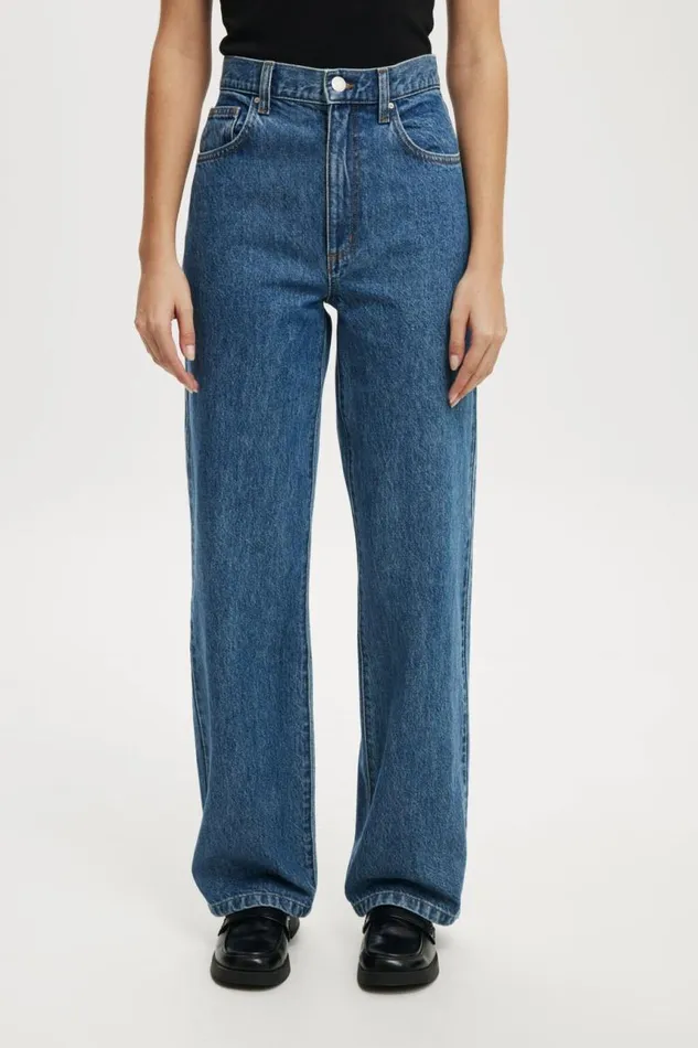 Cotton On Jeans Loose Straight Jean Sea Blue 8211 Women Cotton On Jeans Loose Straight Jean Sea Blue 8211 Women