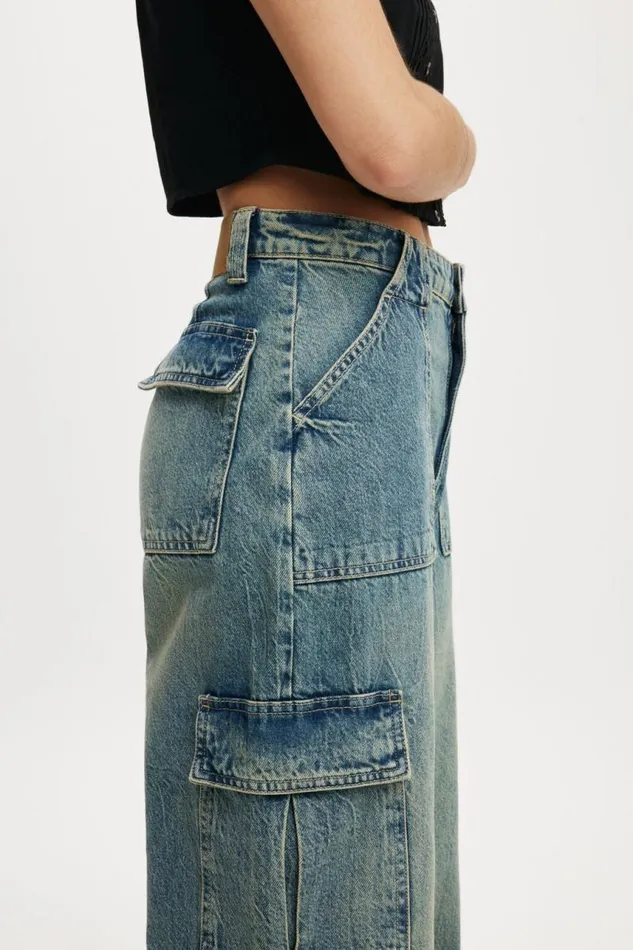 Cotton On Jeans Relaxed Cargo Jean Sahara Blue 8211 Women Cotton On Jeans Relaxed Cargo Jean Sahara Blue 8211 Women