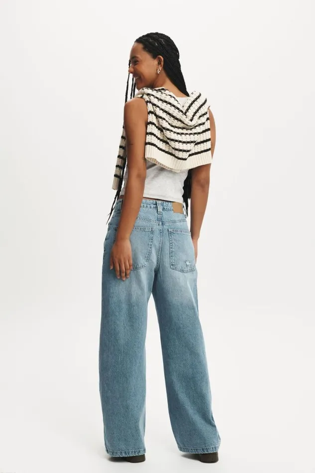 Cotton On Jeans Super Baggy Jean Breeze Blue Worn 8211 Women Cotton On Jeans Super Baggy Jean Breeze Blue Worn 8211 Women