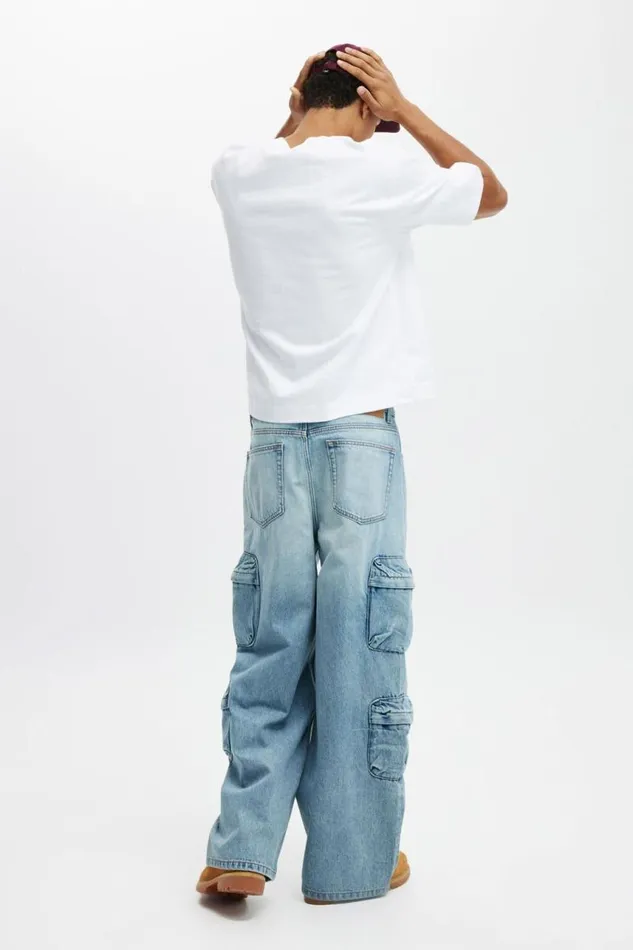 Cotton On Jeans Super Baggy Jean Cargo Casualty Blue 8211 Men Cotton On Jeans Super Baggy Jean Cargo Casualty Blue 8211 Men