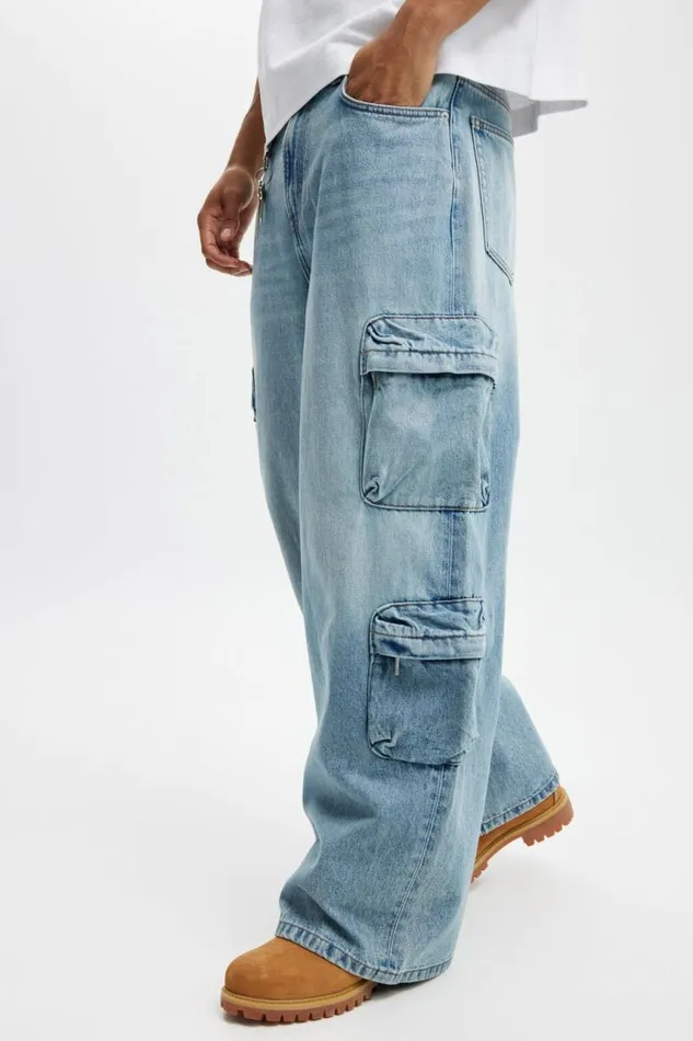 Cotton On Jeans Super Baggy Jean Cargo Casualty Blue 8211 Men Cotton On Jeans Super Baggy Jean Cargo Casualty Blue 8211 Men