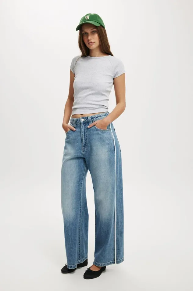 Cotton On Jeans Super Baggy Jean Dream Bluestripe 8211 Women