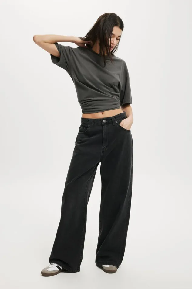 Cotton On Jeans Super Baggy Jean Graphite Black 8211 Women