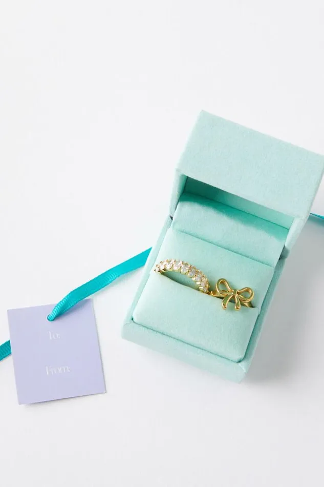 Cotton On Jewelry Gift Box Waterproof Bow and Diamante 8211 Women