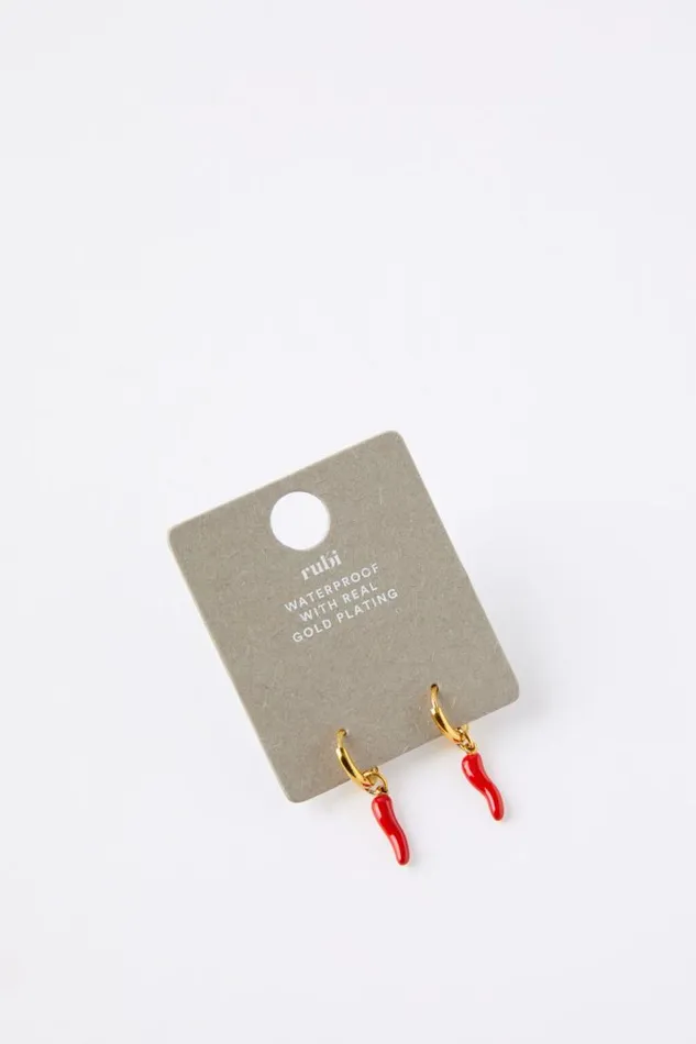 Cotton On Jewelry Waterproof Mid Charm Earring Gold Plated Chilli 8211 Women Cotton On Jewelry Waterproof Mid Charm Earring Gold Plated Chilli 8211 Women