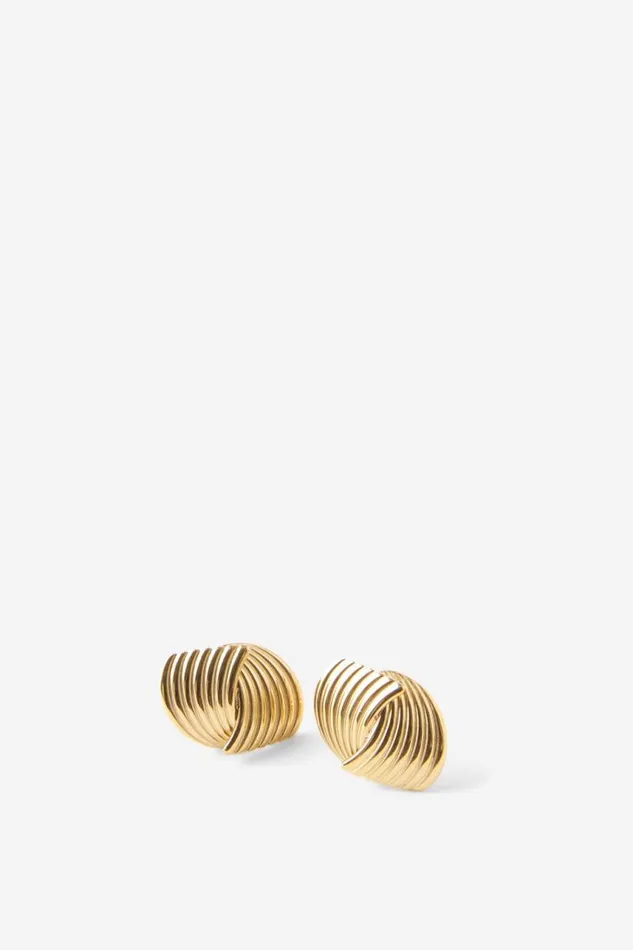 Cotton On Jewelry Waterproof Mid Charm Earring Gold Plated Swirl 8211 Women