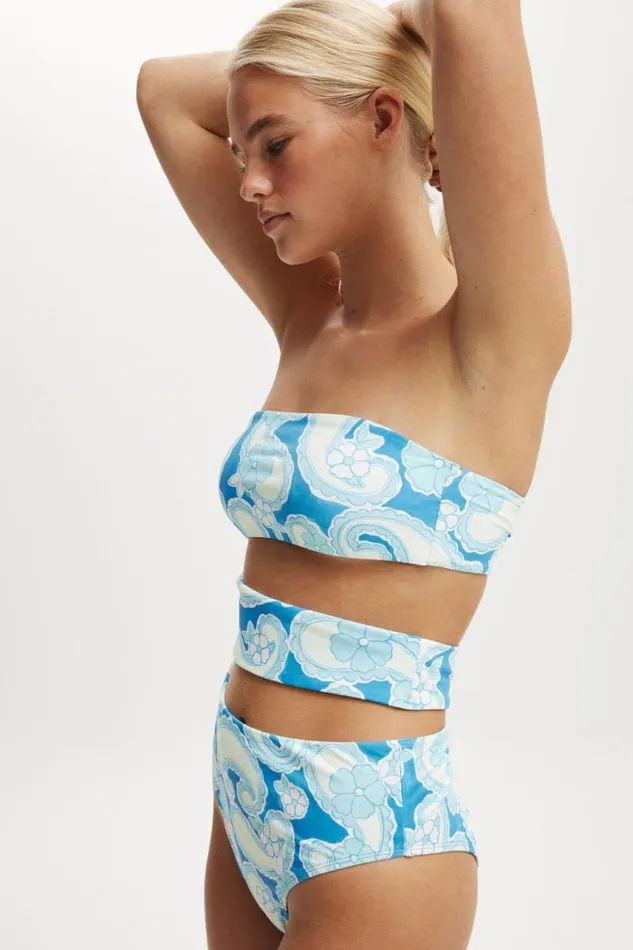 Cotton On OnePieceSwimsuits Cut Out One Piece Cheeky Kendelle Paisley Blue 8211 Women Cotton On OnePieceSwimsuits Cut Out One Piece Cheeky Kendelle Paisley Blue 8211 Women