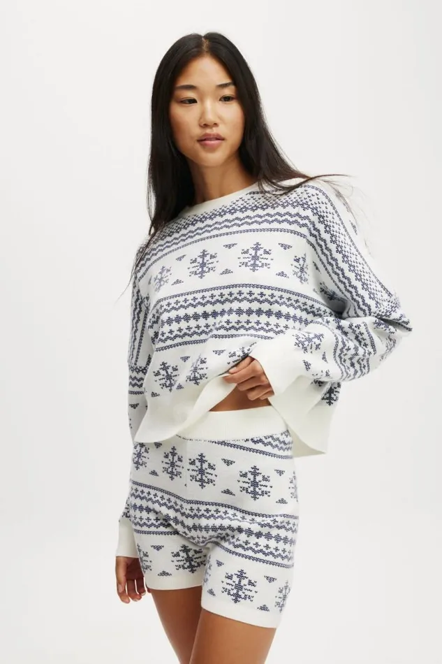 Cotton On Pajamas Novelty Knitted Short Coconut Milksnow Flakes 8211 Women Cotton On Pajamas Novelty Knitted Short Coconut Milksnow Flakes 8211 Women