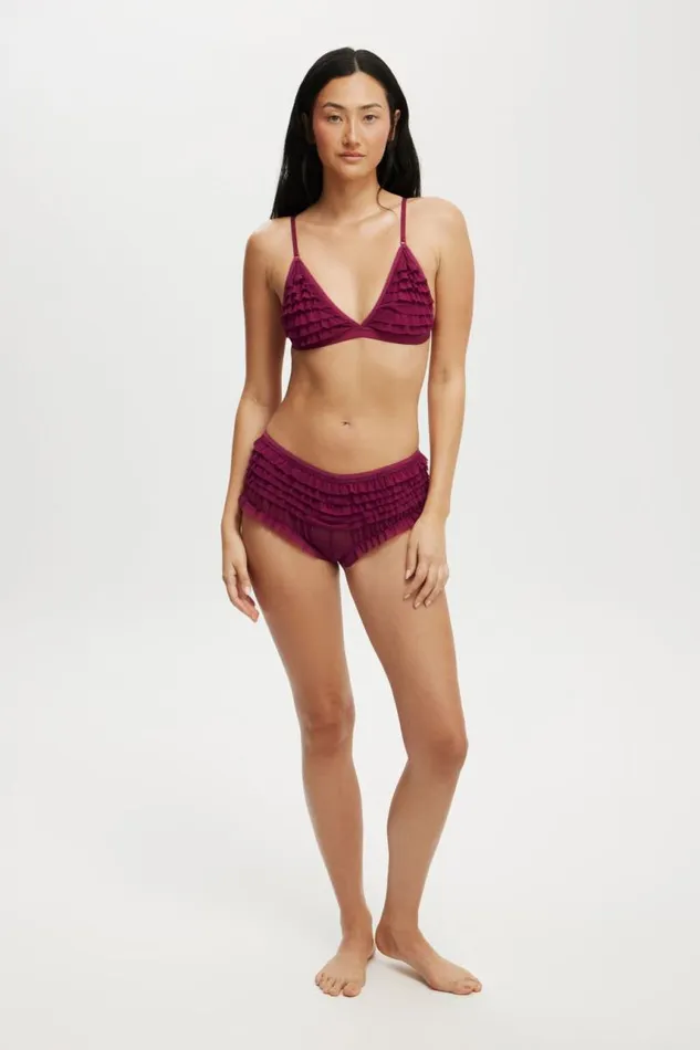 Cotton On Panties Rara Ruffle Cheeky Brief Boysenberry 8211 Women