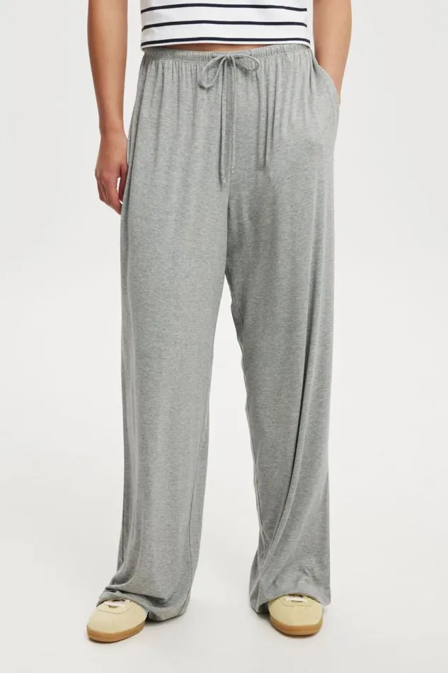 Cotton On Pants Blair Wide Leg Pant Grey Marle 8211 Women