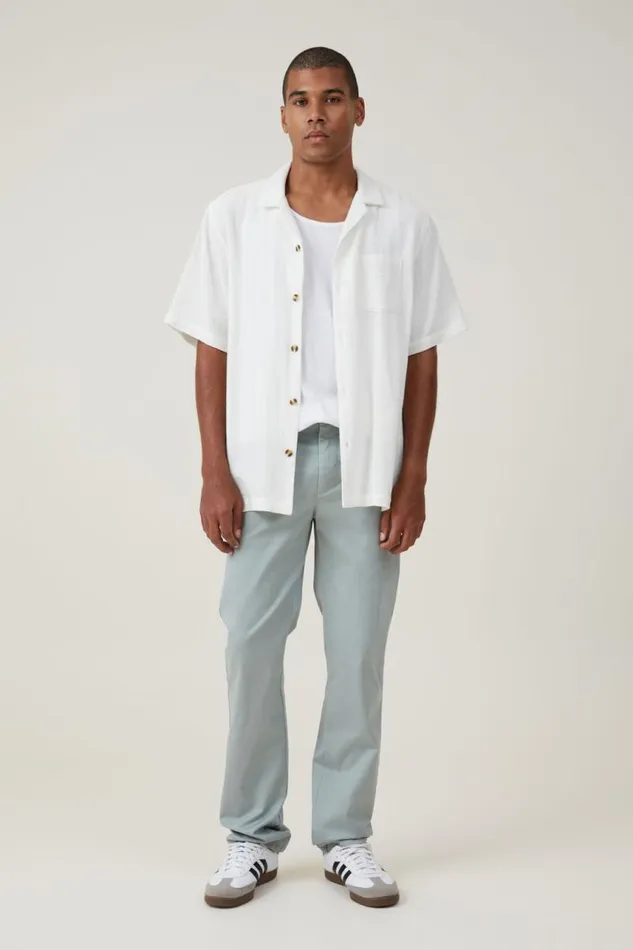 Cotton On Pants Regular Straight Chino Washed Teal 8211 Men