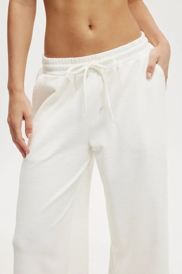 Cotton On Pants Rib Wide Leg Beach Pant Coconut Milk 8211 Women