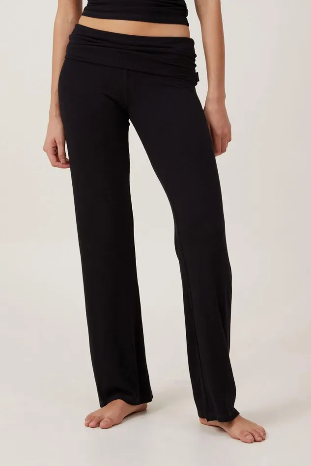 Cotton On Pants Sleep Recovery Roll Waist Pant True Black 8211 Women Cotton On Pants Sleep Recovery Roll Waist Pant True Black 8211 Women