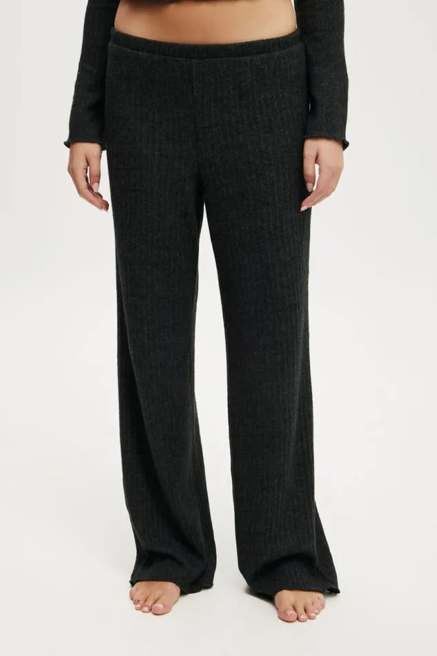 Cotton On Pants Super Soft Ribbed Straight Leg Pant Ebony Marle 8211 Women Cotton On Pants Super Soft Ribbed Straight Leg Pant Ebony Marle 8211 Women