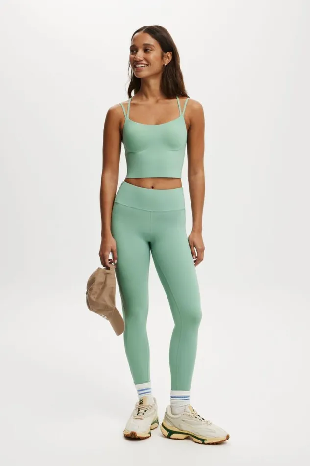 Cotton On Pants Ultra Luxe Mesh Panel 78 Tight Malachite Green Mesh 8211 Women