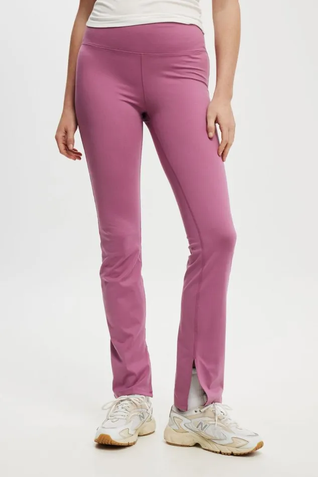 Cotton On Pants Ultra Soft Split Straight Leg Red Violet 8211 Women
