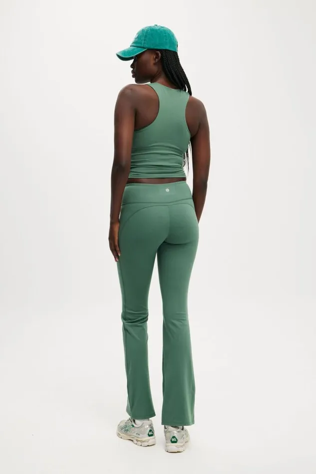 Cotton On Pants Ultra Soft Studio Flare Emerald Forest 8211 Women