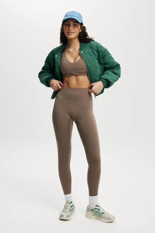 Cotton On Pants Ultra Soft Track Full Length Tight Dusky Green 8211 Women
