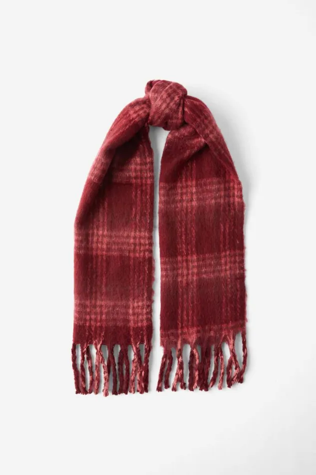 Cotton On ScarvesBeaniesandHats Phoebe Brushed Tassel Scarf Jodie Houndstoothsangria 8211 Women