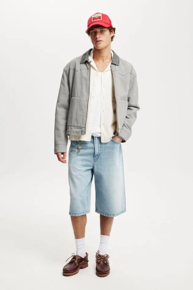 Cotton On Shirts and Polos Old Town Long Sleeve Shirt Ecru 8211 Men