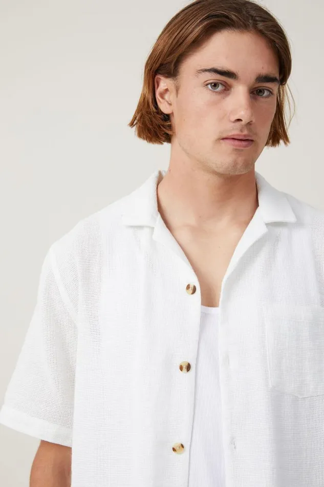 Cotton On Shirts and Polos Palma Short Sleeve Shirt White 8211 Men Cotton On Shirts and Polos Palma Short Sleeve Shirt White 8211 Men
