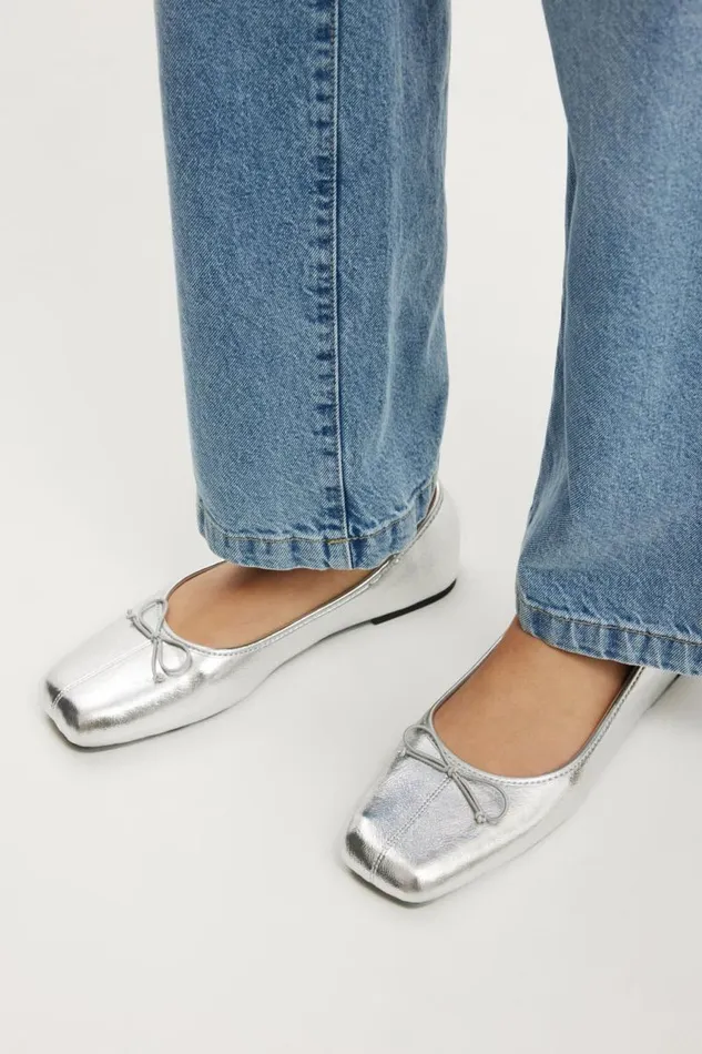 Cotton On ShoesandSlippers Ziggy Ballet Silver 8211 Women