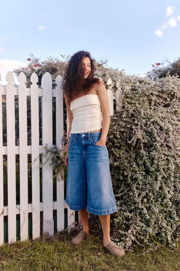 Cotton On Shorts 90 S Baggy Denim Jort Blue Dusk 8211 Women
