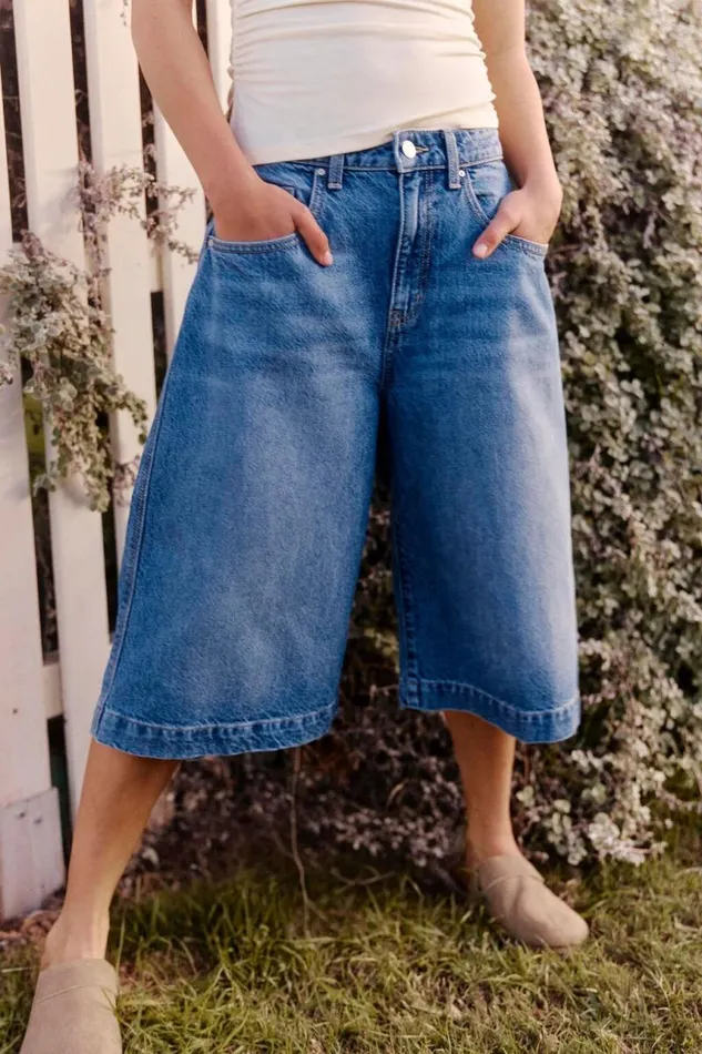 Cotton On Shorts 90 S Baggy Denim Jort Blue Dusk 8211 Women