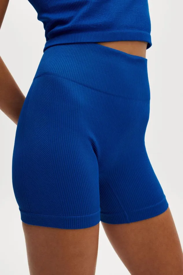 Cotton On ShortsandSkirts Seamless Rib Bike Short Electric Navy 8211 Women