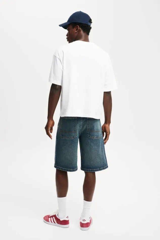 Cotton On Shorts Baggy Denim Short Carpenter Ryder Blue 8211 Men Cotton On Shorts Baggy Denim Short Carpenter Ryder Blue 8211 Men