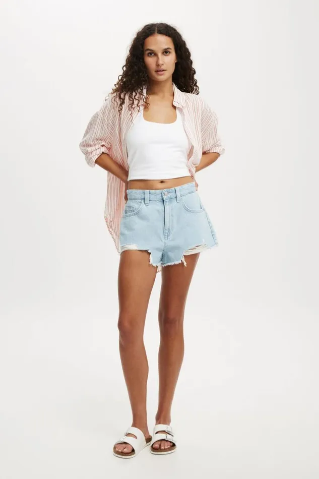 Cotton On Shorts Cheeky Denim Short Crystal Blue 8211 Women