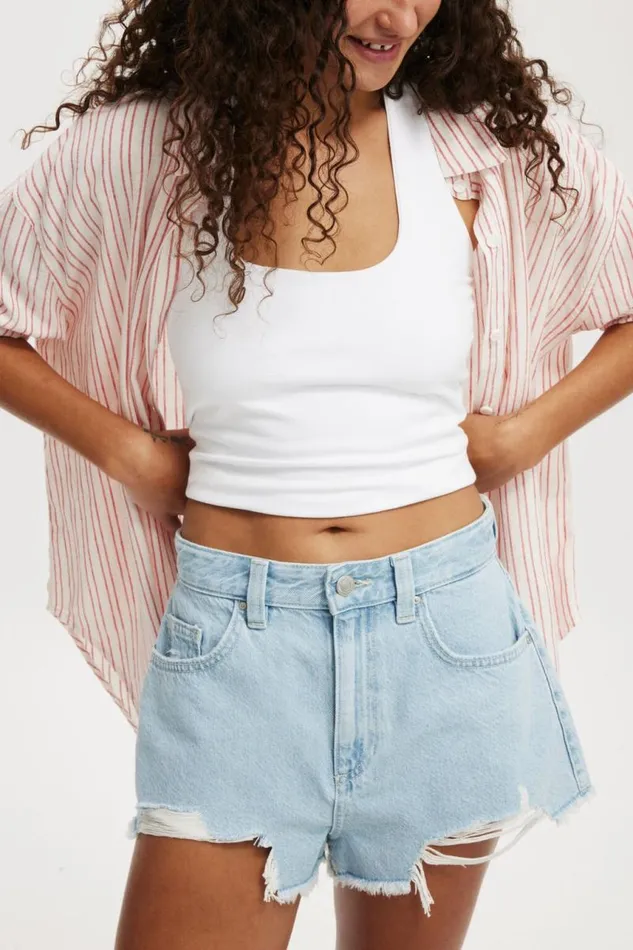 Cotton On Shorts Cheeky Denim Short Crystal Blue 8211 Women