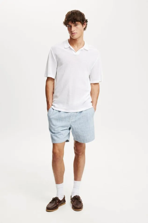 Cotton On Shorts Easy Short Blue 5050 Stripe 8211 Men