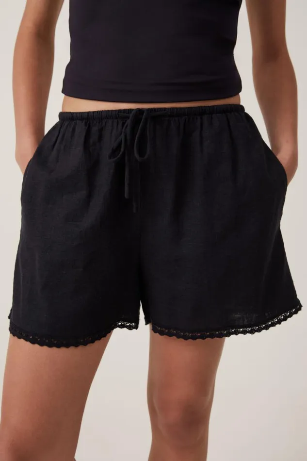 Cotton On Shorts Haven Short Black Lace Trim 8211 Women