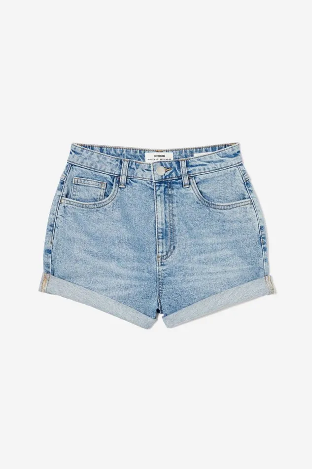 Cotton On Shorts High Rise Classic Stretch Denim Short Bells Blue 8211 Women Cotton On Shorts High Rise Classic Stretch Denim Short Bells Blue 8211 Women