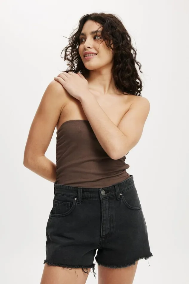 Cotton On Shorts Original Cut Off Denim Short Graphite Black Worn 8211 Women