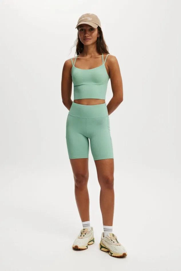 Cotton On Shorts Ultra Luxe Mesh Pocket Bike Short Malachite Green 8211 Women