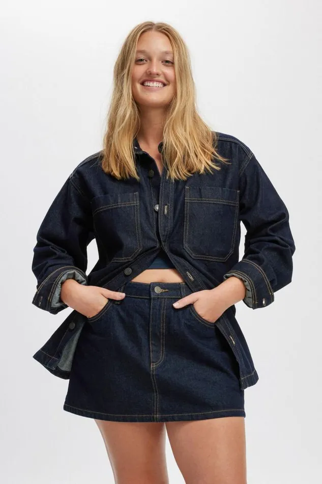 Cotton On Skirts Denim Mini Skirt Indigo 8211 Women