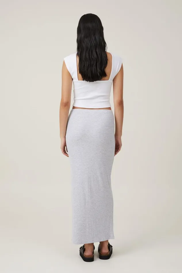 Cotton On Skirts Staple Rib Maxi Skirt Grey Marle 8211 Women