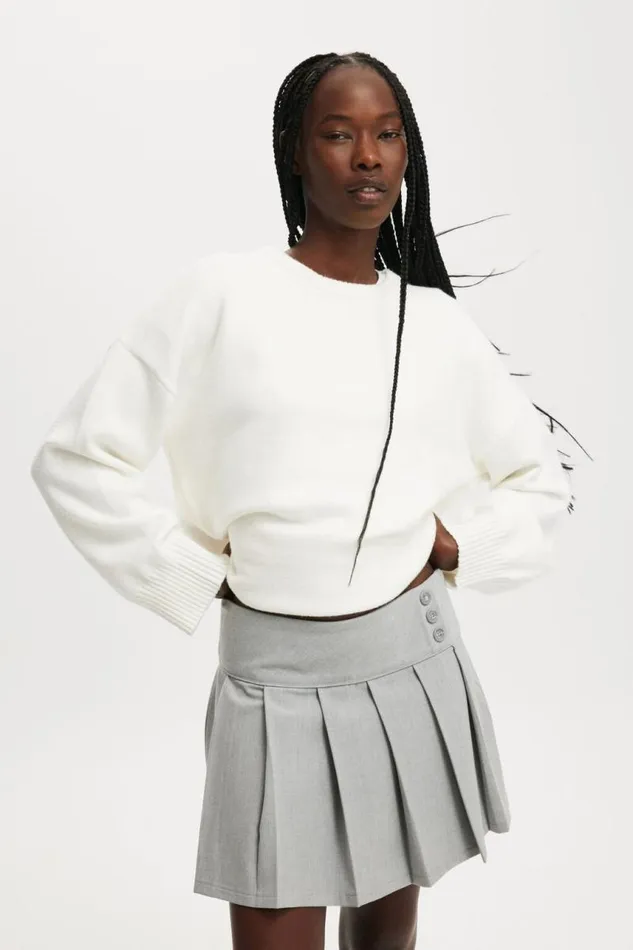 Cotton On Skirts Wren Pleated Mini Skirt Arctic Grey 8211 Women