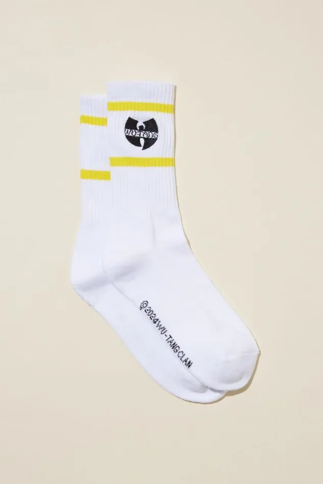 Cotton On Socks and Underwear Special Edition Sock Lcn Mt Whitewu Tang Logo 8211 Men