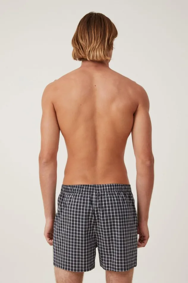 Cotton On Socks and Underwear Stretch Boxer Short Black Mini Check 8211 Men Cotton On Socks and Underwear Stretch Boxer Short Black Mini Check 8211 Men