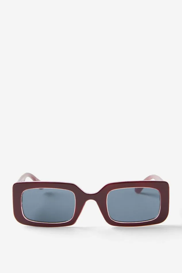 Cotton On Sunglasses Heidi Rectangle Sunglasses Sangria 8211 Women