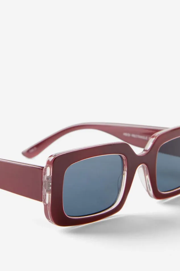Cotton On Sunglasses Heidi Rectangle Sunglasses Sangria 8211 Women Cotton On Sunglasses Heidi Rectangle Sunglasses Sangria 8211 Women