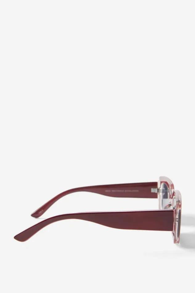 Cotton On Sunglasses Heidi Rectangle Sunglasses Sangria 8211 Women Cotton On Sunglasses Heidi Rectangle Sunglasses Sangria 8211 Women