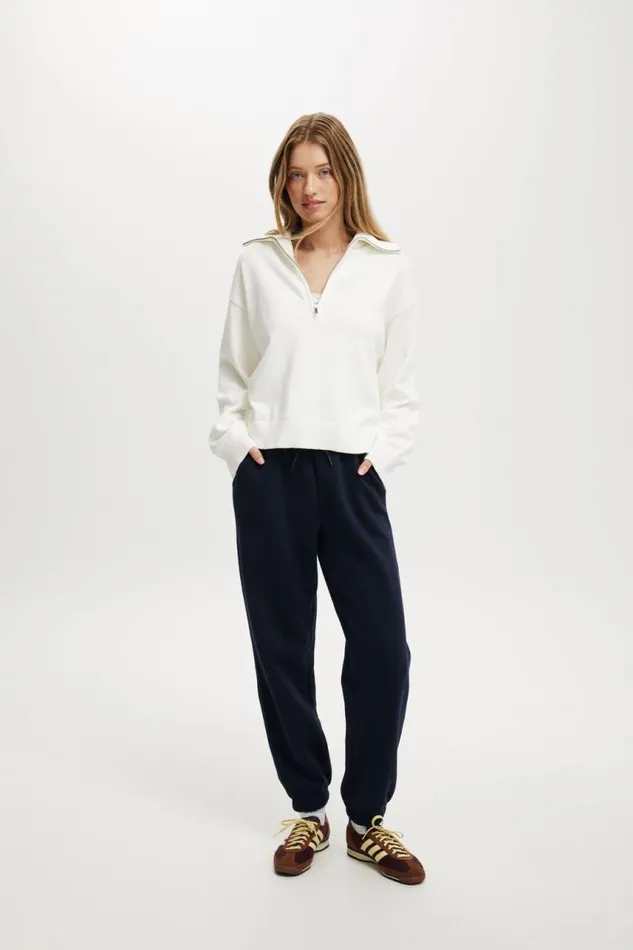 Cotton On SweatersandCardigans Preppy Half Zip Sweater White 8211 Women