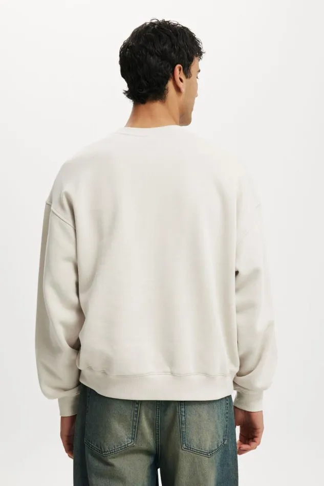 Cotton On Sweats and Hoodies Box Fit Crew Sweater Bone 8211 Men Cotton On Sweats and Hoodies Box Fit Crew Sweater Bone 8211 Men
