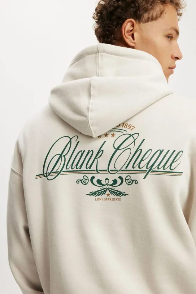Cotton On Sweats and Hoodies Box Fit Graphic Hoodie Boneblank Cheque 8211 Men Cotton On Sweats and Hoodies Box Fit Graphic Hoodie Boneblank Cheque 8211 Men