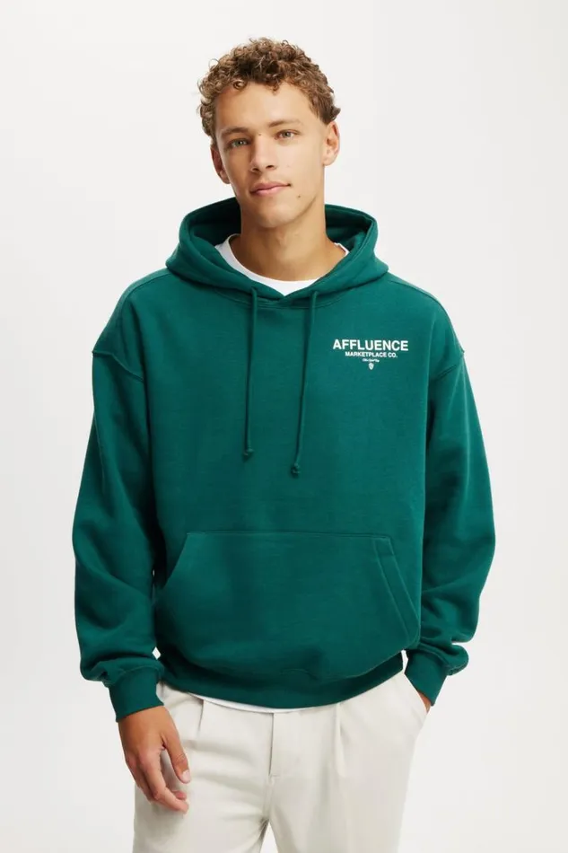 Cotton On Sweats and Hoodies Box Fit Graphic Hoodie Evergreenaffluence 8211 Men